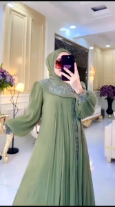 REALPICT COD PREMIUM DRESS SAFIRA FREE FASMINA BY SITI ASOPUROH BAHAN FULL SHIMMER MIX TILE  BORDIR IMPORT LD 110 PB 140 UKURAN STANDAR TERBARU TERMURAH BEST SELLER TANGAN PERTAMA KONVEKSI