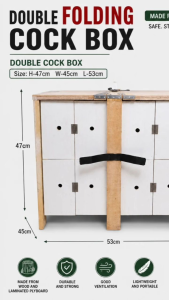 Folding Cage Cock Box Double Wooden Travel Box Cockpit Box