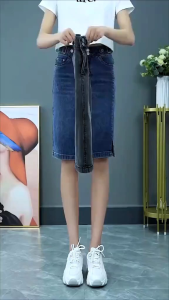 Rok Jeans Pendek Skirt Wanita Stretch Korean Higwaist Terbaru