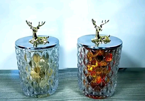 Toples Lid Jar Mahkota Kepala Rusa Elegan dan Mewah Kreatif Toples Multifungsi Gaya Nordik