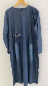 Jesna Midi Dress / Midi Dress Jeans Wash Terbaru