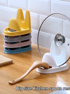 Big siz Kitchen Spoon Rest Non-Slip Pot Lid chop board Holder for Stove Top with Drip Pad for Multiple Utensils Spoon holder.