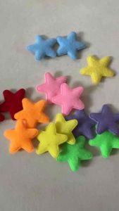 50 pcs felt or foil Star Padded Appliques mix colors size 25 mm for crafts