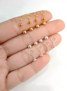 ANTING TOGE PENTOL BAYI/ANAK PERAK 925 LAPIS MAS