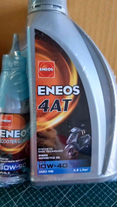 น้ํามันเครื่องพร้อมน้ํามันเฟืองท้ายรถจักรยานยนต์ออโต้ (AUTO) ENEOS 4AT