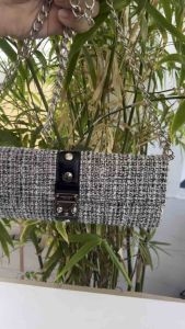 Túi 2hand đeo vai đeo chéo da thật phối vải dạ Tweet SAMATHATHAVAS của Mỹ cực đẹp -T312