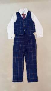 READY STOCK Kids Boys Suit Vest Blazer Pants Attire Formal Gentleman Outfit Wedding Birthday Party Suit Ring Bearer Suit