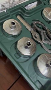 Vam tháo lọc dầu xe ô tô - cảo lọc nhớt xe hơi- hợp kim mạ crome 27 chi tiết