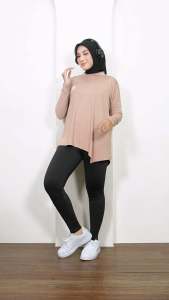 Mighty - Baju Atasan Inner Oversized Taneeya Top Wanita & Jersey Olahraga Senam Gym Jogging Fitnes Berlari Bersepeda Dryfit Olahraga Wanita UV Protection