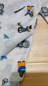 Promo 6 pcs dan 12 pcs celana panjang bayi 0-12 bulan putih Motif Doraemon