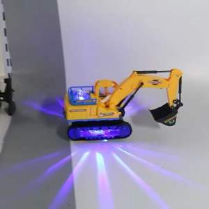 Kid Electric Power Driven Music LED Lighting Excavator Construction Truck Toy
