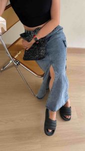 Rok Cargo Anak Perempuan Panjang Tanggung | Rok Jeans Anak | Denim Rempal 6-15 Tahun NomenaKids 2124