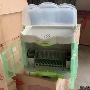 Uniglobal High Quality Mini Floral Dish Cabinet  Dish Rack Dish Cabinet Space Saver