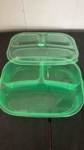 UniGlobal Split Lunch Box 3 Compartments Lunch Mate Colored Lunch Box