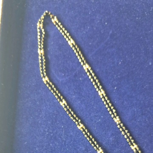 Indian Thali Chain Black Beads - Gold Plated Imitation (Not 916)