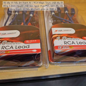 Bộ dây tín hiệu âm thanh AV / RCA Magic Sourc chất liệu lõi đồng 3.3mm nguyên chất bọc ngoài nhựa PVC kèm đầu nối dùng truyền tín hiệu âm thanh giữa các thiết bị