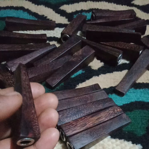 Once Cangklong Pipa Kayu Galih Asem motif Kotak 7cm