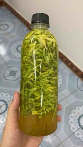 Hoa đu đủ tươi ngâm mật ong bạc hà - chai 500ml