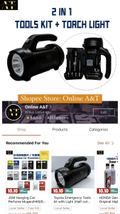 Toyota Emergency Tools Kit WIth Light (Halfcut Condition ITem)