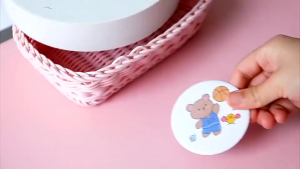 Cermin Bulat Mini Karakter Kaca Cermin Mini Make Up Kaca Travelling Motif Lucu Travel Size