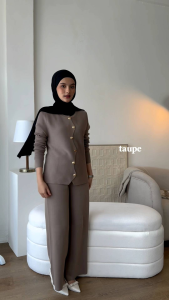 Elana Knit Set By LUNEL: Baju One Set Wanita Daily & Nyaman