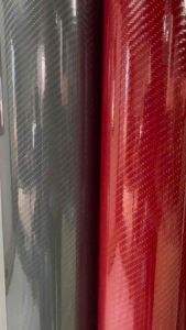 สติ๊กเกอร์เคฟล่า 6D Alicar 💯 สีดำ เงามีมิติ ่วงชุ่นขนาดใหญ่ สำหรับซื้อขนาดยาว 150ซม. ขึ้นไป แถมฟรีตัวรีดผ้า