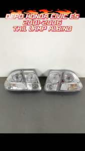 DEPO HONDA CIVIC ES 2001-2006 TAIL LAMP ALBINO SET // PUTIH WHITE CLEAR TAIL LIGHT BELAKANG BALAKANG LAMPU REAR LIGHT