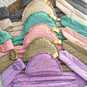 Gendongan Bayi Samping Motif Kotak-Kotak Nyaman untuk 0-12 Bulan - Warna Pastel