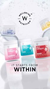 Wellbeing Nutrition Pure Korean Marine Collagen Peptides Supplement for Skin Hair Nails Bone Joint | High Absorption 8 gms | Unflavored 200 gms