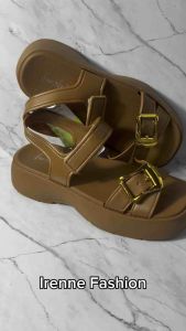 Sandal Tali Karet Jelly Import Motif Tali Velkro Silang Gesper Alina V202