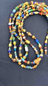 African Antique Sandcast & Glass Beads (0.5–1cm) – Handmade Vintage Tribal Beads for Jewelry Crafts & Collecting | ลูกปัดแก้วทรายแอฟริกาโบราณ หัตถกรรมแท้ สไตล์ชนเผ่า