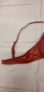 AVON LIA Nonwire soft cup everyday bra red color adjustable straps soft cups bow detail everyday wear.