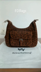 Tas Selempang Suede Motif Leopard Loreng Unik Kece dari Brand FLOWER FISHKING Kualitas Premium Import kd 11
