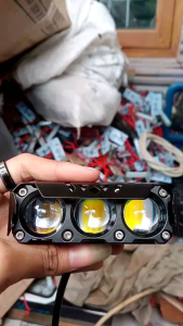 Lampu tembak SQL 3 mata suport 12 dan 24 volt