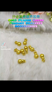 Gold Placer Fugui Gourd Bracelet Pendant Accessories/沙金富贵葫芦吊饰