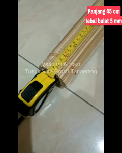 Tusuk sate 45 cm & tusuk stick tumpul & runcing tebal bulat 5 mm isi 100/tusuk sate serbaguna