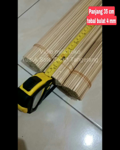 Tusuk Sate 35 cm 4 mm Isi 100pcs Runcing & Tumpul/Tusuk Kentang/Serbaguna