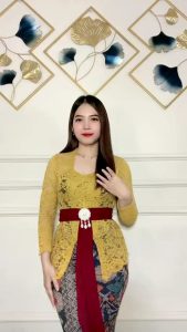 kebaya brukat bali modern lengan panjang cocok buat kondangan meeting hari pahlawan