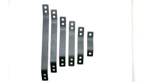 Breket Knalpot Plat Besi Tebal & Lubang 10mm Tekuk Universal Motor Panjang 10-30cm