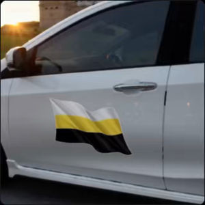 Car Magnetic Kedah Flag Flexible Magnetic Material Reusable & Repositionable