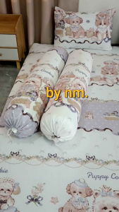 ผ้าปูที่นอน + ปลอกหมอน 2+ ปลอกหมอนข้าง 2 รวม 5 ชิ้นผ้า cotton 100% สีไม่ตกไม่เป็นขุยไม่ระคายเคืองผิว