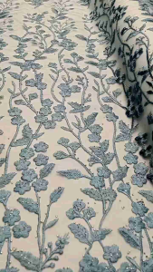 Tille pirmik bordir ful payet( harga setengh meter 05m)