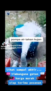 Pompa Air Dinamo Alkon PVC Tahan Hujan Anti Karat 2 Inch