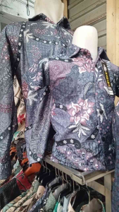 IB Kemeja panjang batik pria dewasa JUMBO 2L 3L 4L bahan lembut dan  TIDAK LUNTUR