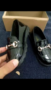 Sepatu Anak Perempuan Motif Kancing Gold Cantik & Flat Slip On Terbaru Fashion Sekolah Formal Casual