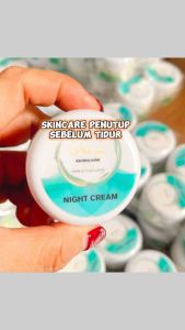 NIGHT CREAM ISNA GLOW SKINCARE BPOM DAN HALAL KRIM MALAM