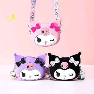 Sanrio Baby Kids Kuromi Bag Silicone Crossbody Shoulder Cartoon Bag
