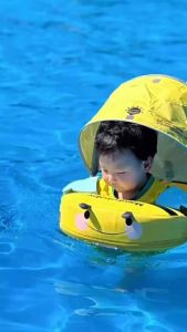 Mambobaby Non-inflatable Baby Swim Float Swimming Float Swim Trainer + Sun Canopy Dimension : 2 dimensions refer to image Bust size : M - 46-54cm L - 60-65cm