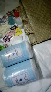 1 Paket Komplit Kain Kafan Panjang 10m Lebar 150cm untuk Jenazah Perempuan dan Jenazah Laki-laki