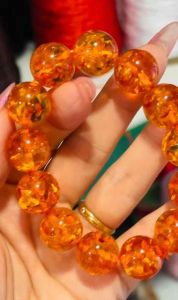 Vòng tay nam Hổ Phách Hoa Biển đẹp may mắn tài lộc